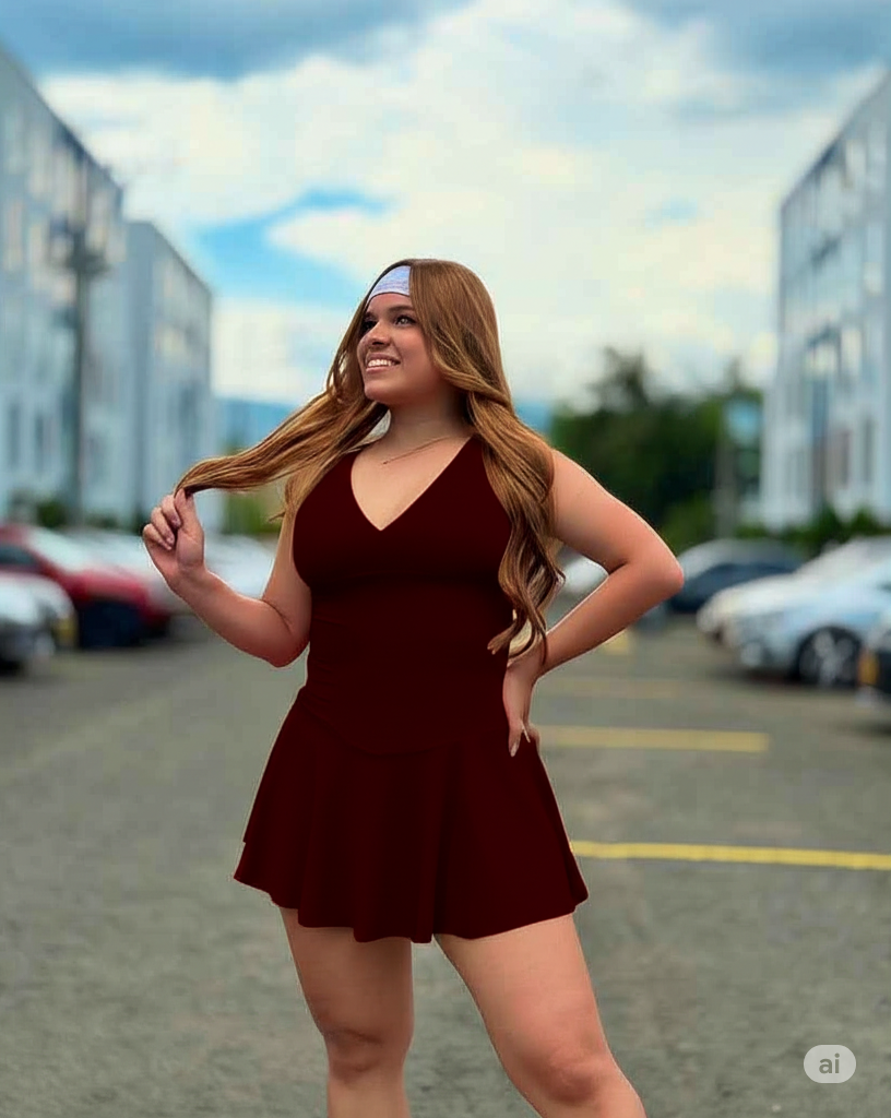 Vestido deportivo con Power Mesh - Fancy