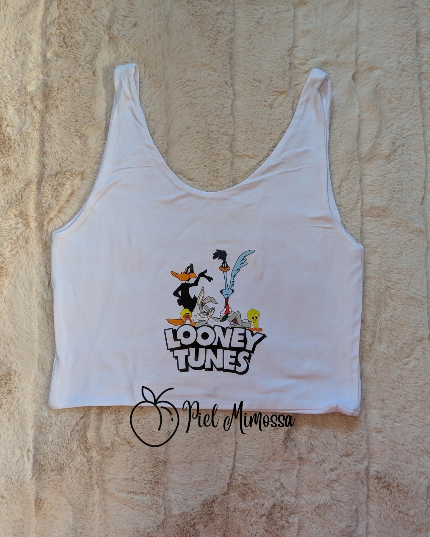 White Casual Crop Top in different prints