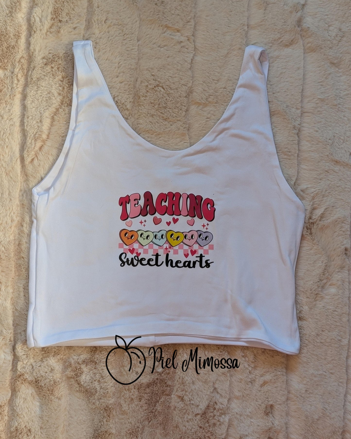 Top corto casual blanco en diferentes estampados