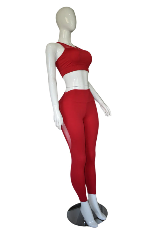 Power Mesh Yoga Pants set