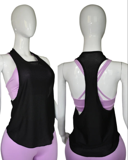 SALE - Racerback Workout Tank Top Mesh