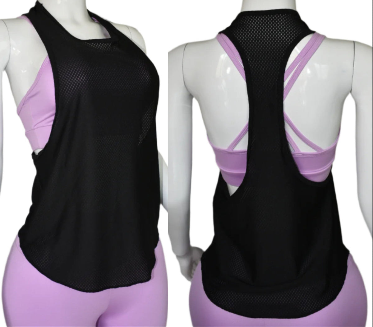Racerback Workout Tank Top Mesh
