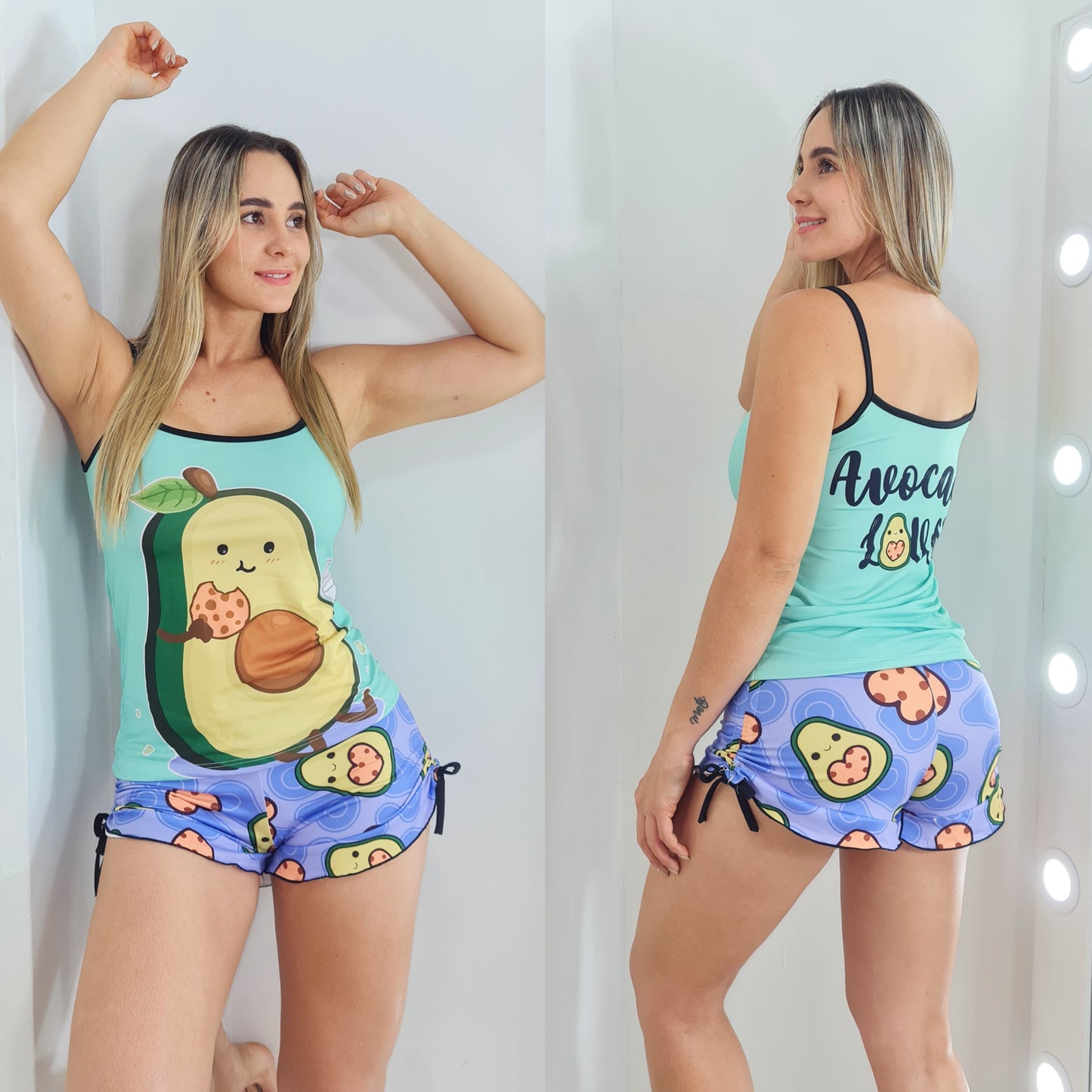 Side Tie Shorts and Blouse Set