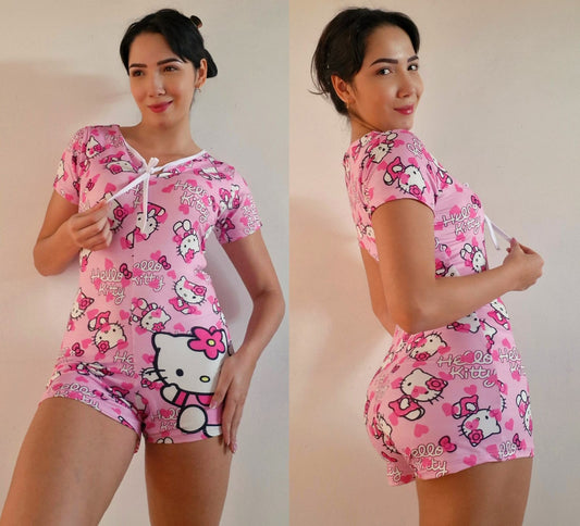 Playsuit with sleeves