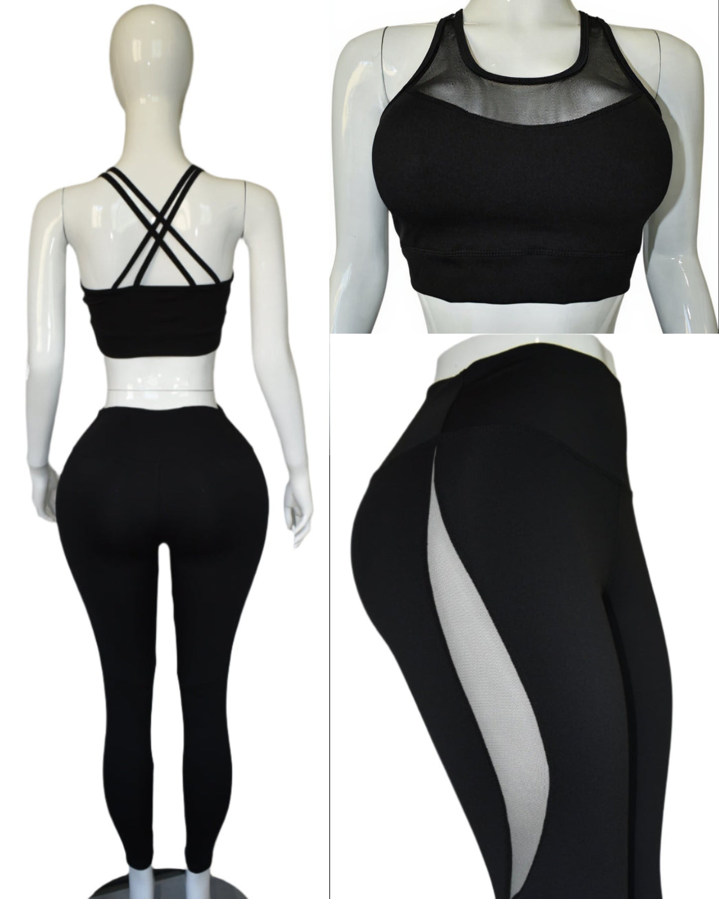 Power Mesh Yoga Pants set