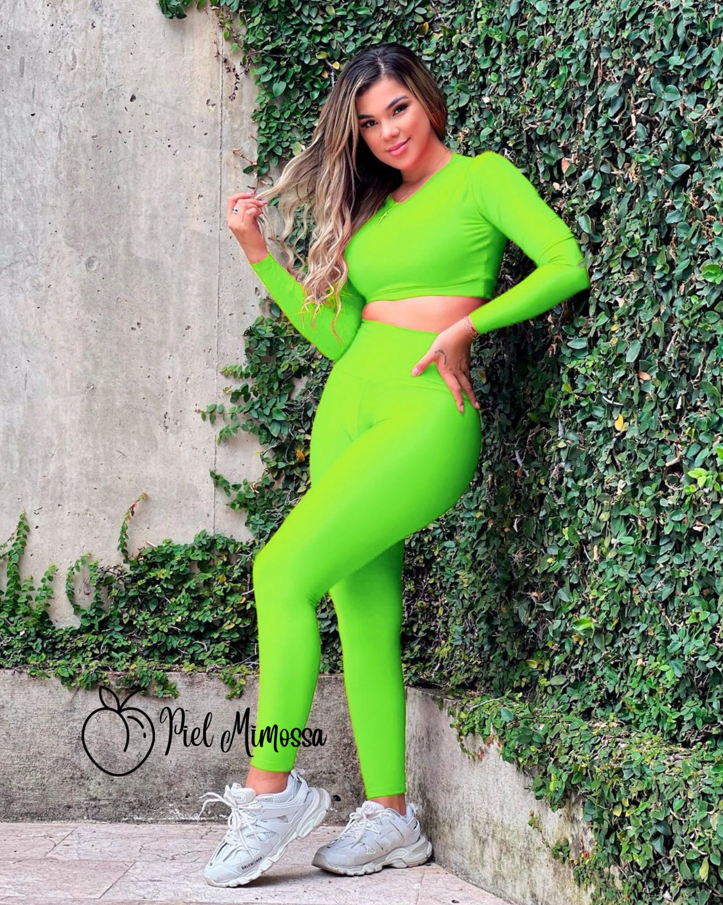Yoga Pants with Long Sleeve Top - Set