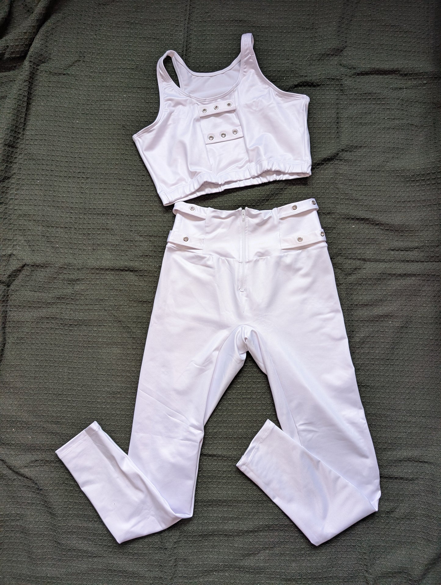 Shine effect leggings set