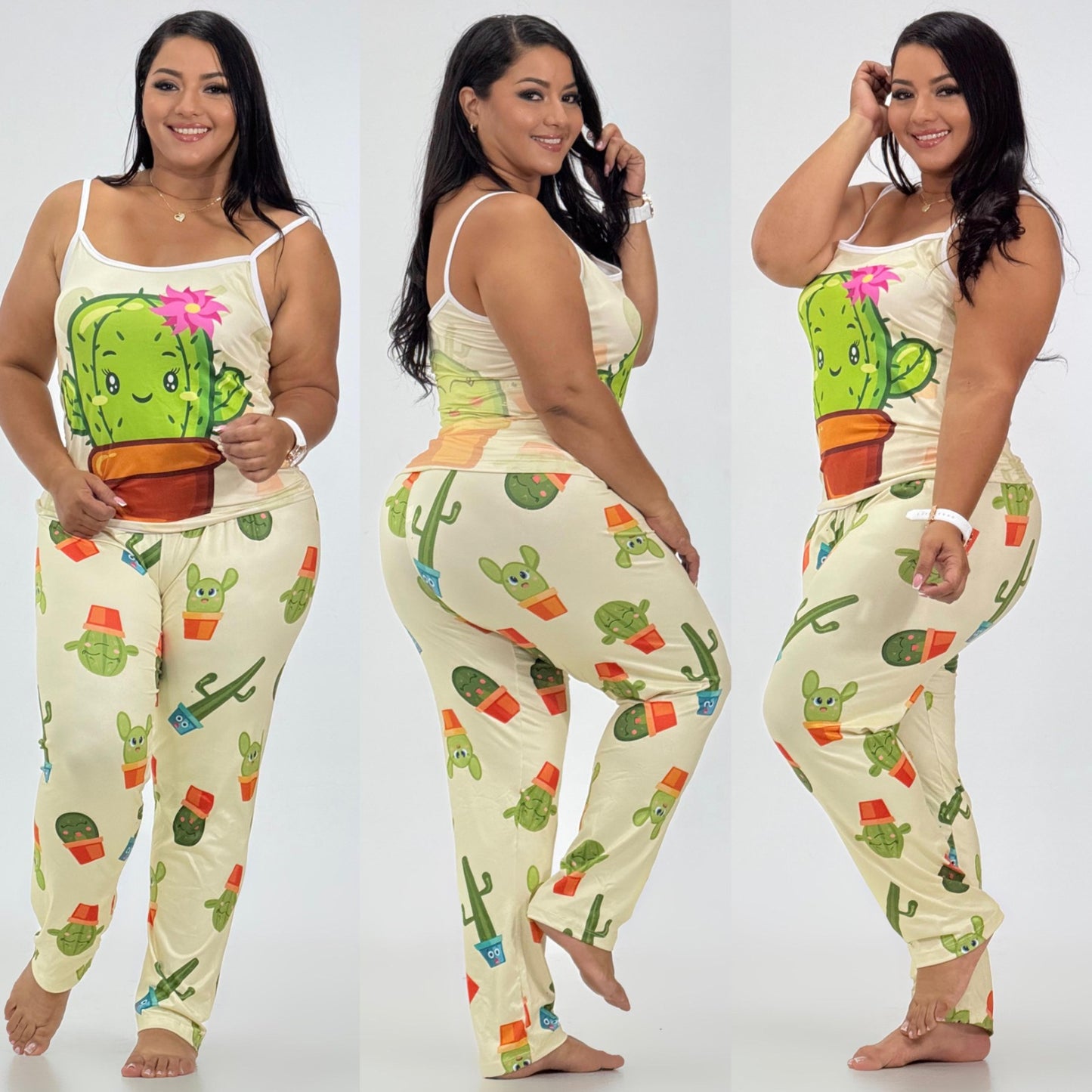 Pants with Strappy Blouse Plus