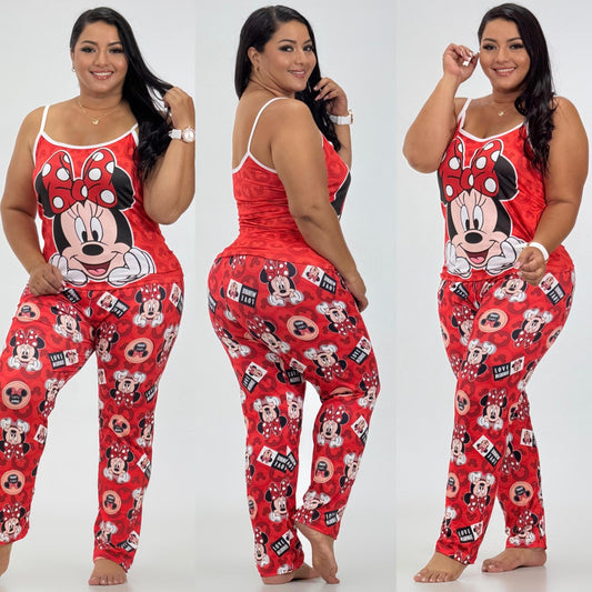 Pants with Strappy Blouse Plus