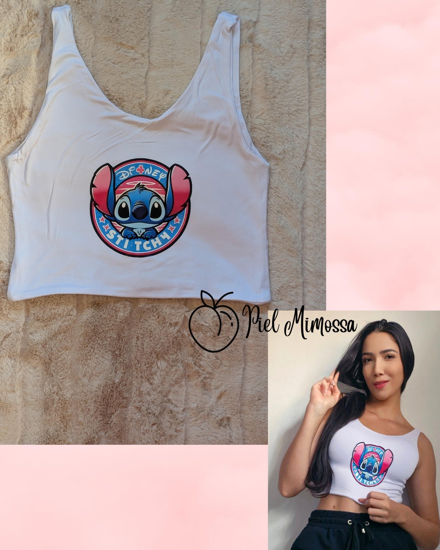 White Casual Crop Top in different prints
