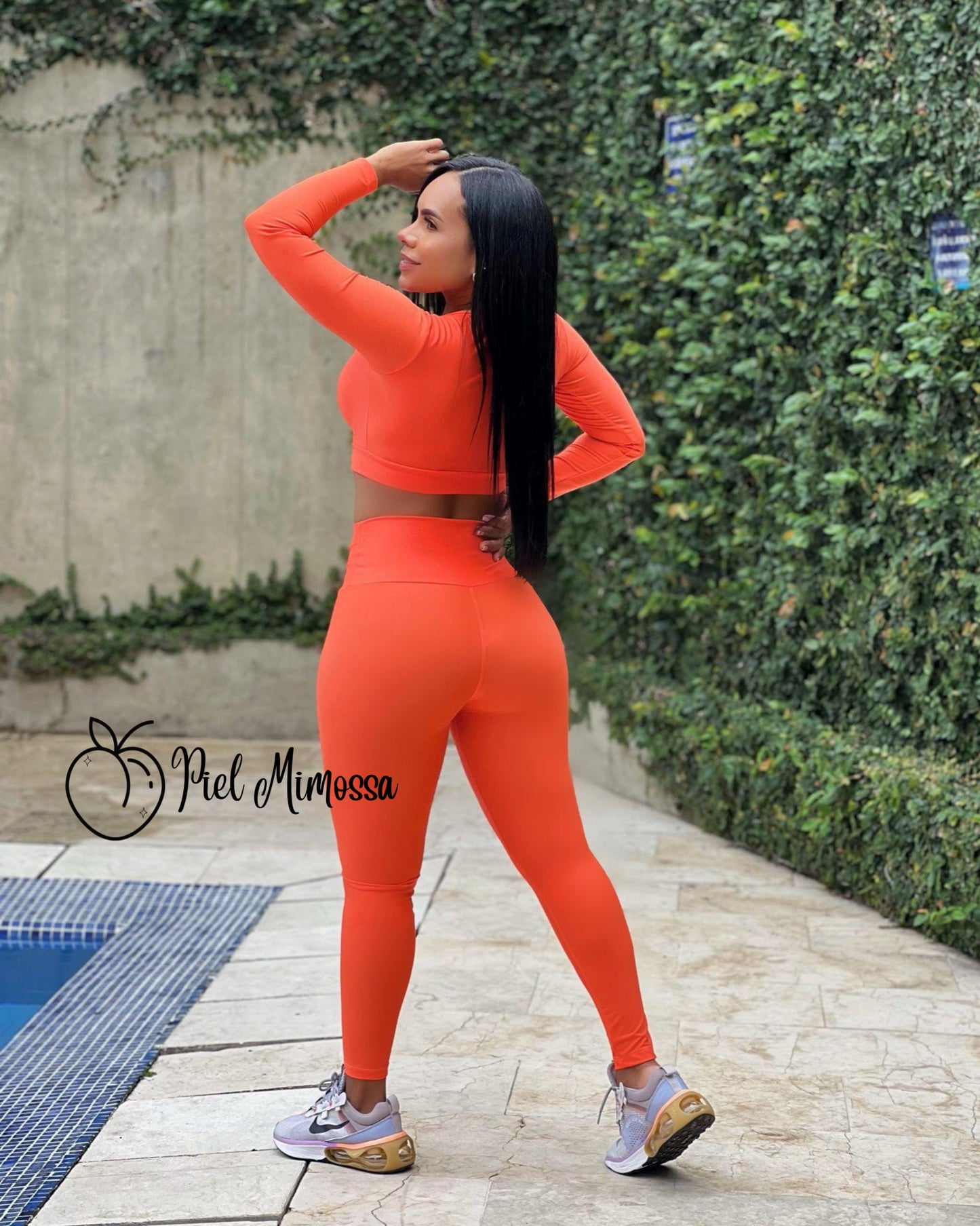 Yoga Pants with Long Sleeve Top - Set